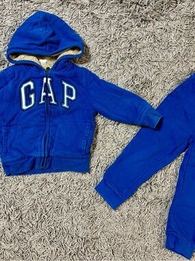 GAP Royal Blue Hooded Sweatshirt and Joggers Set